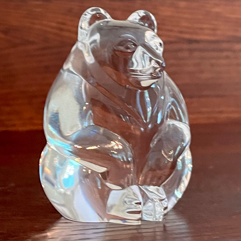 Vintage Steuben Art Glass Bear Hand Cooler/Paperweight. - Picture 2 of 3